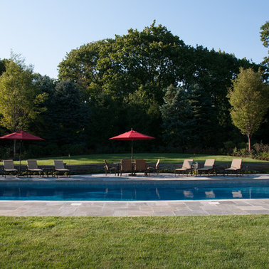 Pool with chairs and tables